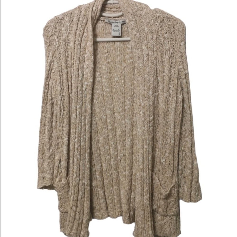American Rag Cream & Eggshell Cardigan Size Small